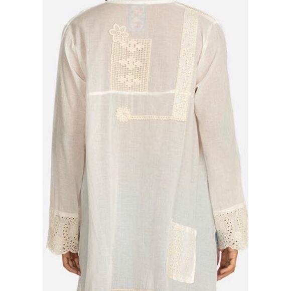 Johnny Was Kit Patchwork Tunic in Natural White size XXL (NWT) P2P 26’ /34’ - Picture 2 of 3